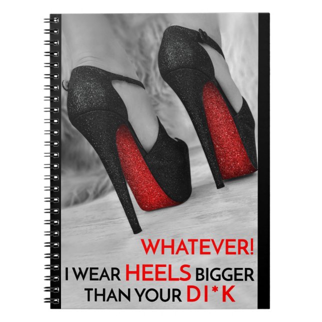 Louboutin High Heels Fashion Print Notebook Quote (Front)