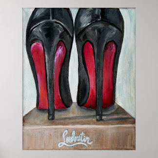 Louboutin Rouge Bas talons Poster Art