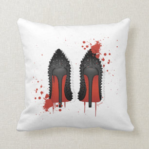 LOUBOUTIN spatters & drips Throw Pillow