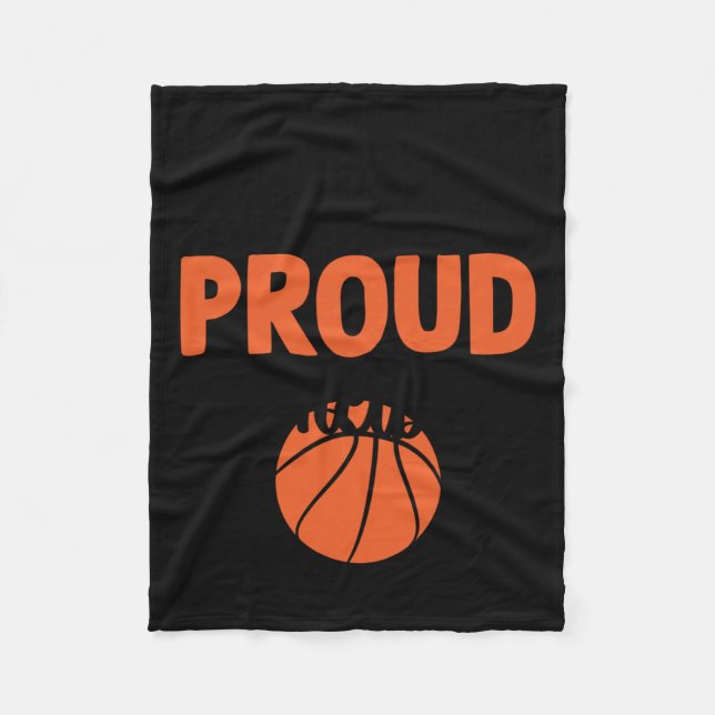 Loud And Proud Basketball Mom - Funny Quotes  Fleece Blanket (Front)