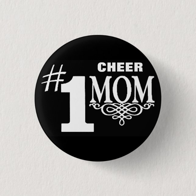 *LOUD AND PROUD CHEER MOM** 1 INCH ROUND BUTTON (Front)