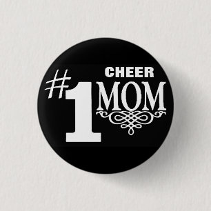 *LOUD AND PROUD CHEER MOM** 1 INCH ROUND BUTTON