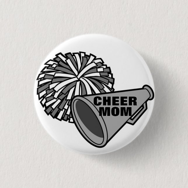*LOUD AND PROUD CHEER MOM** 1 INCH ROUND BUTTON (Front)