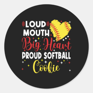 Loud Mouth Big Heart Proud Softll Cookie Mother's Classic Round Sticker