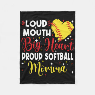 Loud Mouth Big Heart Proud Softll Momma Mother's D Fleece Blanket