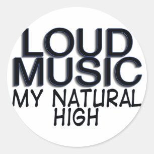 Loud Music Classic Round Sticker