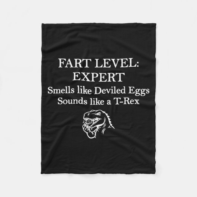 Loud Noises Level Expert Smells Like Deviled Eggs Fleece Blanket (Front)
