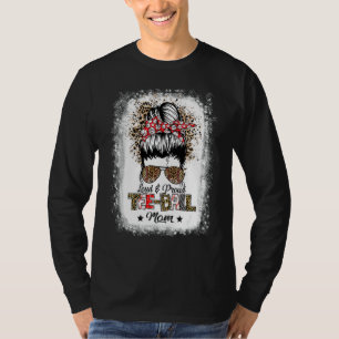 Loud & Proud Ball Mom Life Messy Bun Leopard Game T-Shirt