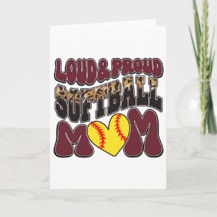 Loud Proud Softll Mom Maroon Team Leopard Softll M Card