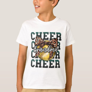 Loud Proud Sport Softll Cheer Grandma Leopard Bow T-Shirt