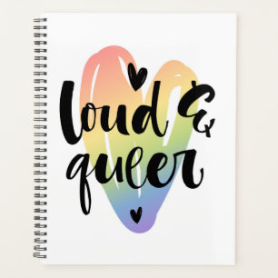 Loud & Queer   Watercolor Heart Planner