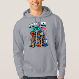 Loud Rock Music Robot Hoodie