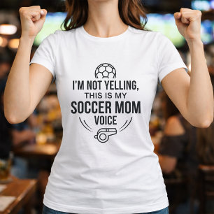 Loud Soccer Mom Voice Typography  T-Shirt