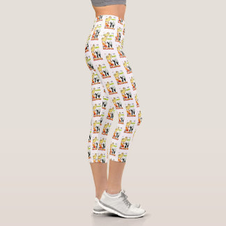 Louder Trousers Smashing Boo Zombie Halloween Capri Leggings
