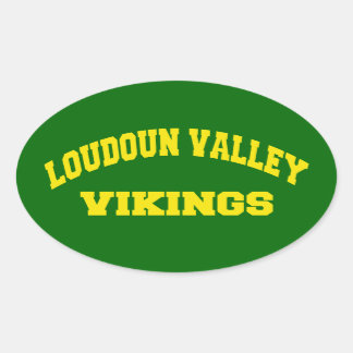 Loudoun Valley Vikings Oval Sticker