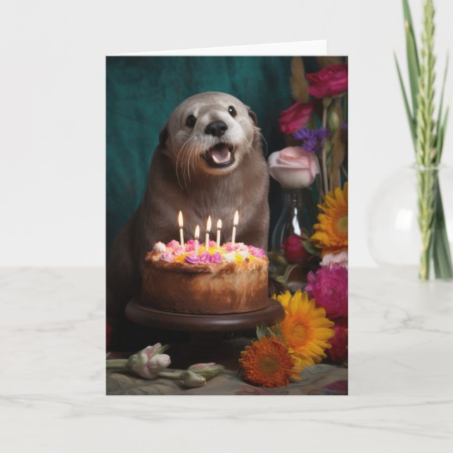 Louer avec un gâteau d'anniversaire - Carte (Devant)