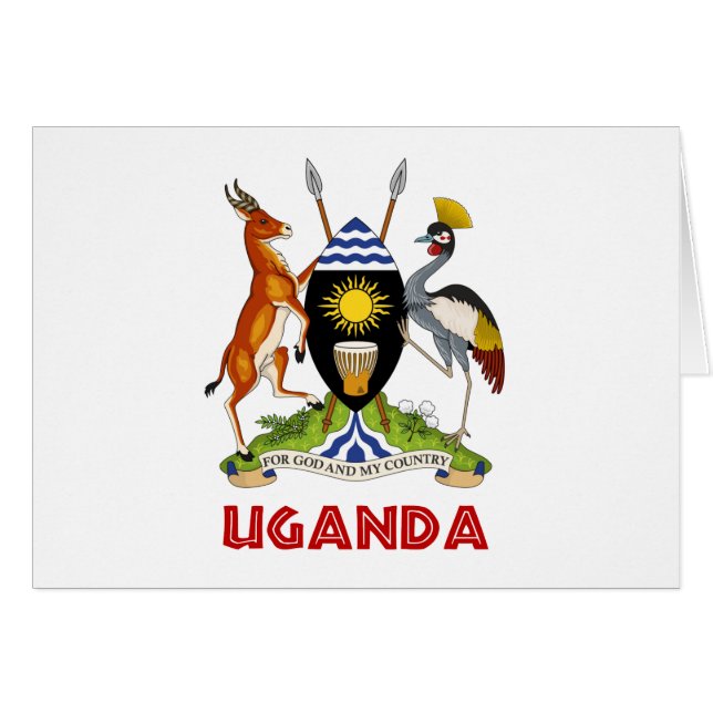 L'OUGANDA - drapeau/emblème/manteau des (Devant horizontal)