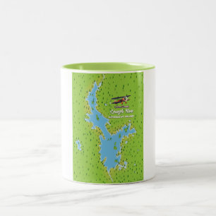 Lough Ree Republic of Ireland Map, irland lough, l Two-Tone Coffee Mug