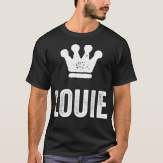 Louie the King Crown & Name Design for Men Called T-Shirt