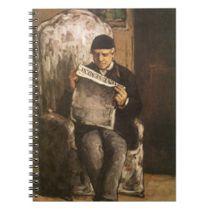 Louis Auguste Cezanne Father Of The Artist Reading Notebook