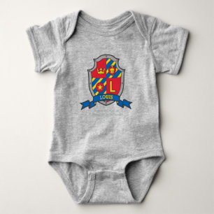 Louis boys L name & meaning boys coats of arms Baby Bodysuit