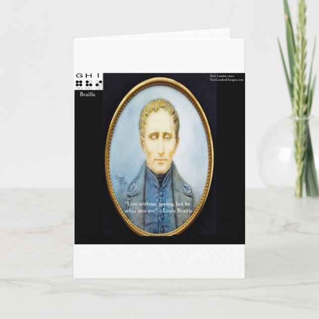 Louis Braille Famous Quote Card (Front)