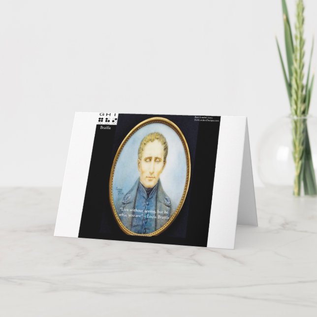 Louis Braille Famous Quote Card (Front)