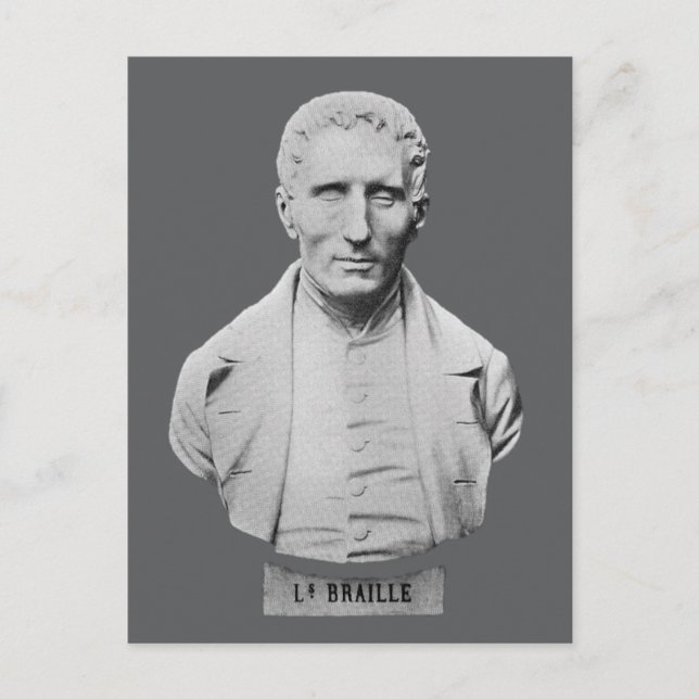 Louis Braille Portrait Bust Postcard (Front)