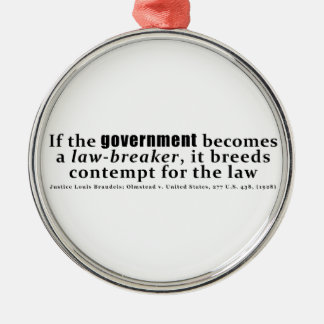 Louis D. Brandeis Olmstead v United States (1928) Metal Ornament