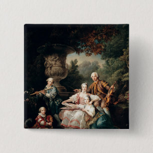 Louis du Bouchet Marquis de Sourches 2 Inch Square Button