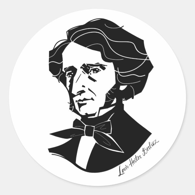 Louis-Hector Berlioz Classic Round Sticker (Front)