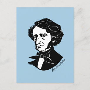 Louis-Hector Berlioz (on coloured background) Postcard