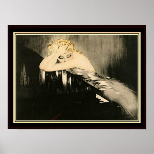 Louis Icart " Blonde at Piano"  Poster (Front)