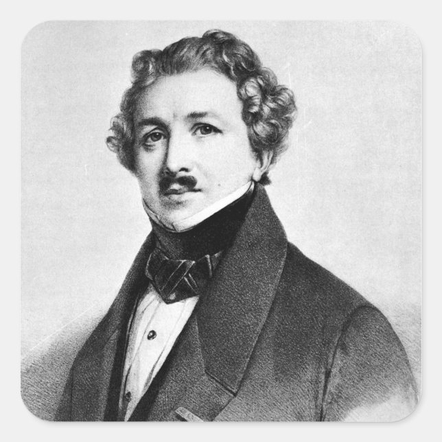 Louis Jacques Mande Daguerre Square Sticker (Front)