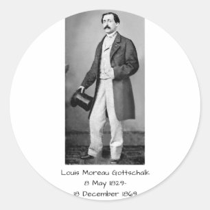 Louis Moreau Gottschalk Classic Round Sticker
