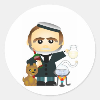 Louis Pasteur Classic Round Sticker