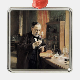 Louis Pasteur  in his Laboratory, 1885 Metal Ornament