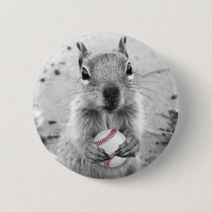 Louis Rally Squirrel - baseball 2 Inch Round Button