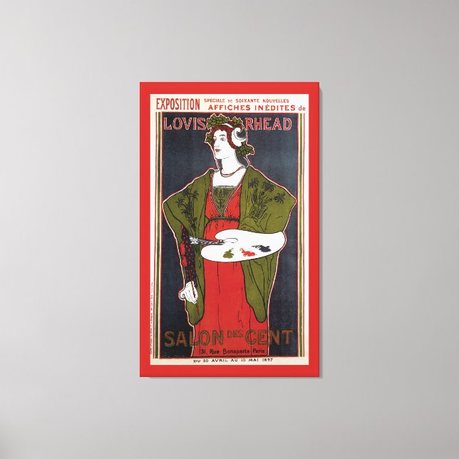 Louis Rhead ~ Salon des Cent Canvas Print (Front)