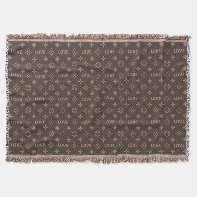 Louis Vuitton Love Pattern Throw Blanket (Front)