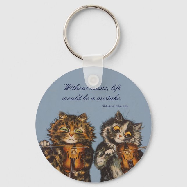 Louis Wain - A Gift for Cat Lovers Keychain (Front)