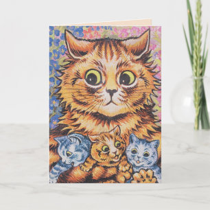 LOUIS WAIN ALL OCCASION HELLO CATS GREETING CARD