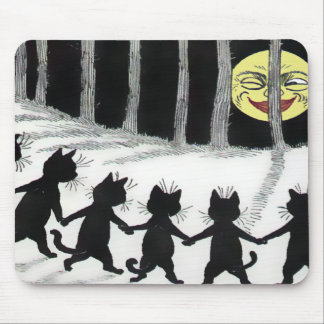 Louis Wain Black Cat Moon Mousepad