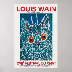 Louis Wain Cat Art Print Vintage Festival du Chat