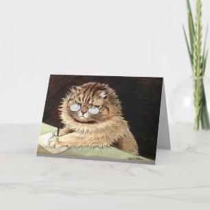 LOUIS WAIN CAT ART THINKING OF YOU Greeting Card