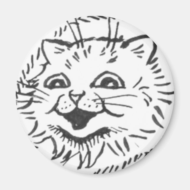 Louis Wain cat Magnet (Front)