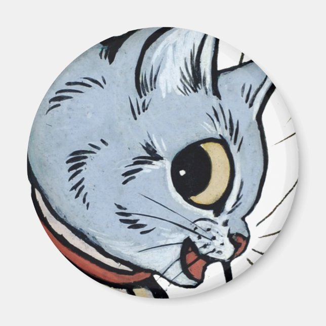 Louis Wain cat Magnet (Front)