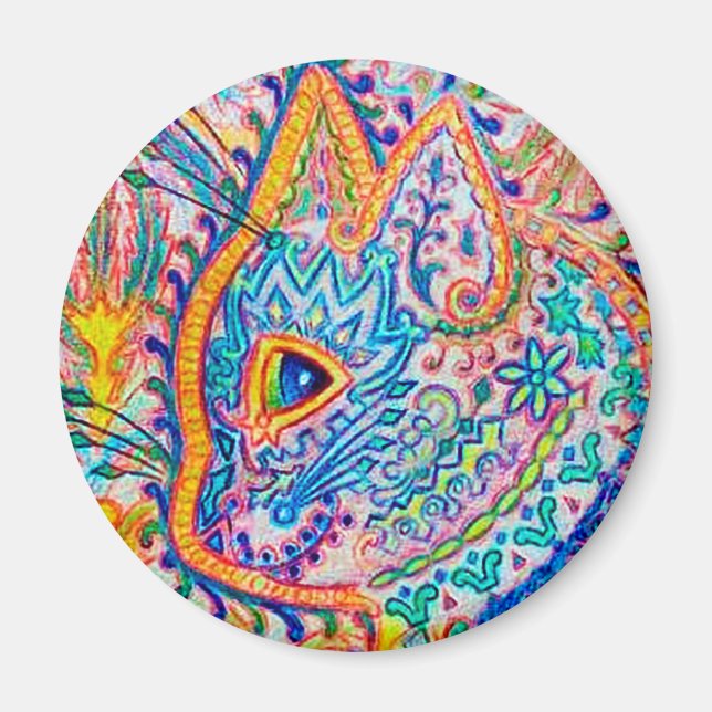 Louis Wain cat Magnet (Front)