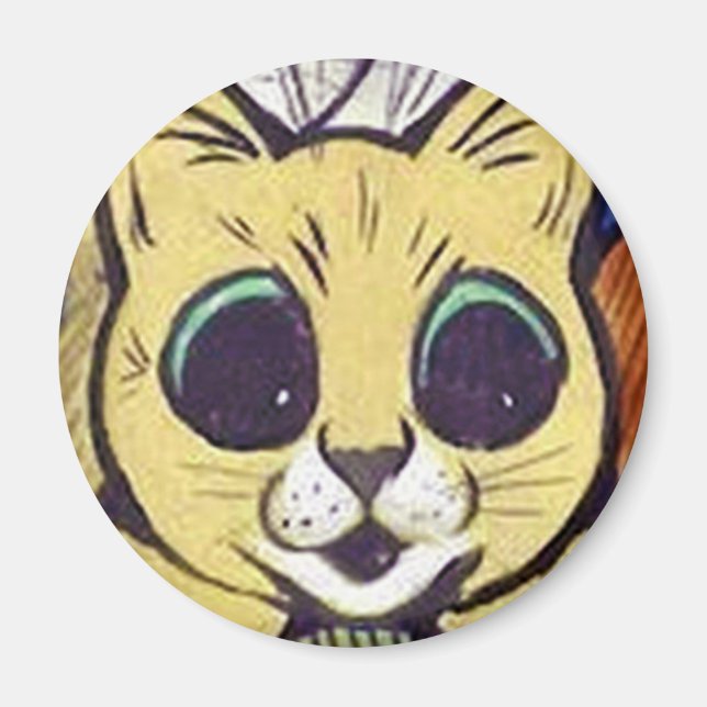 Louis Wain cat Magnet (Front)