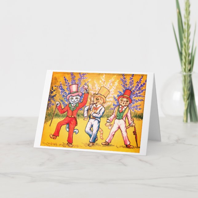 Louis Wain Cat Thank You Card (Front)